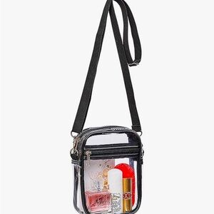 Small Transparent Black Crossbody Bag by Cova
